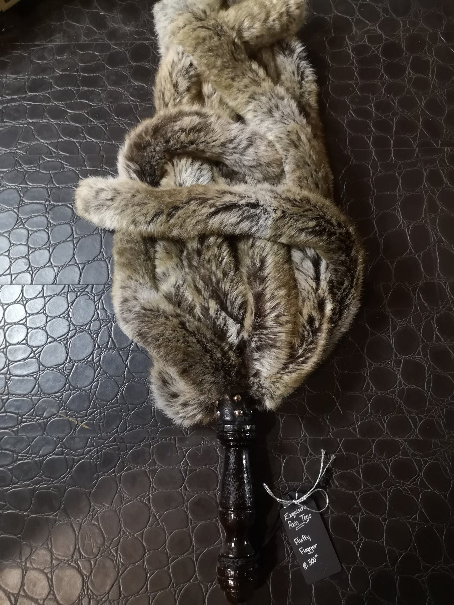 "Unlucky Rabbit" weighted fluffy flogger