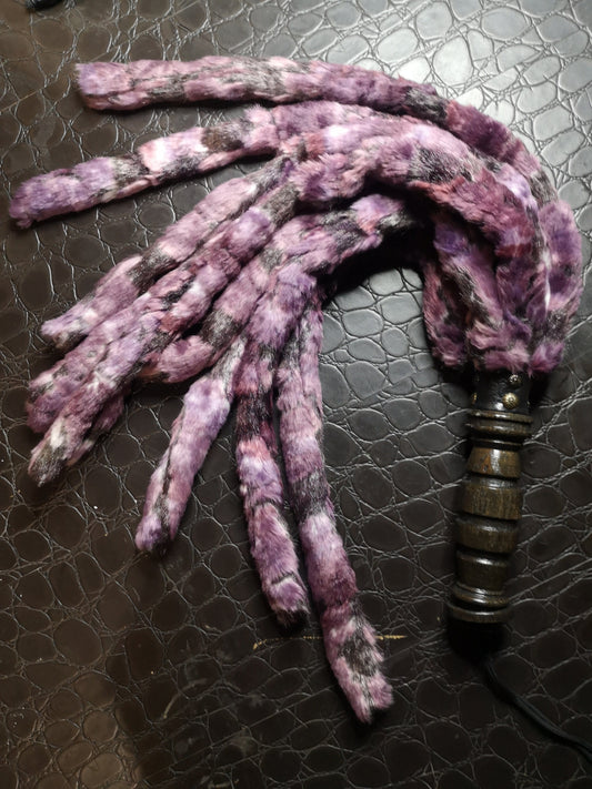 "Purple Haze" weighted fluffy flogger