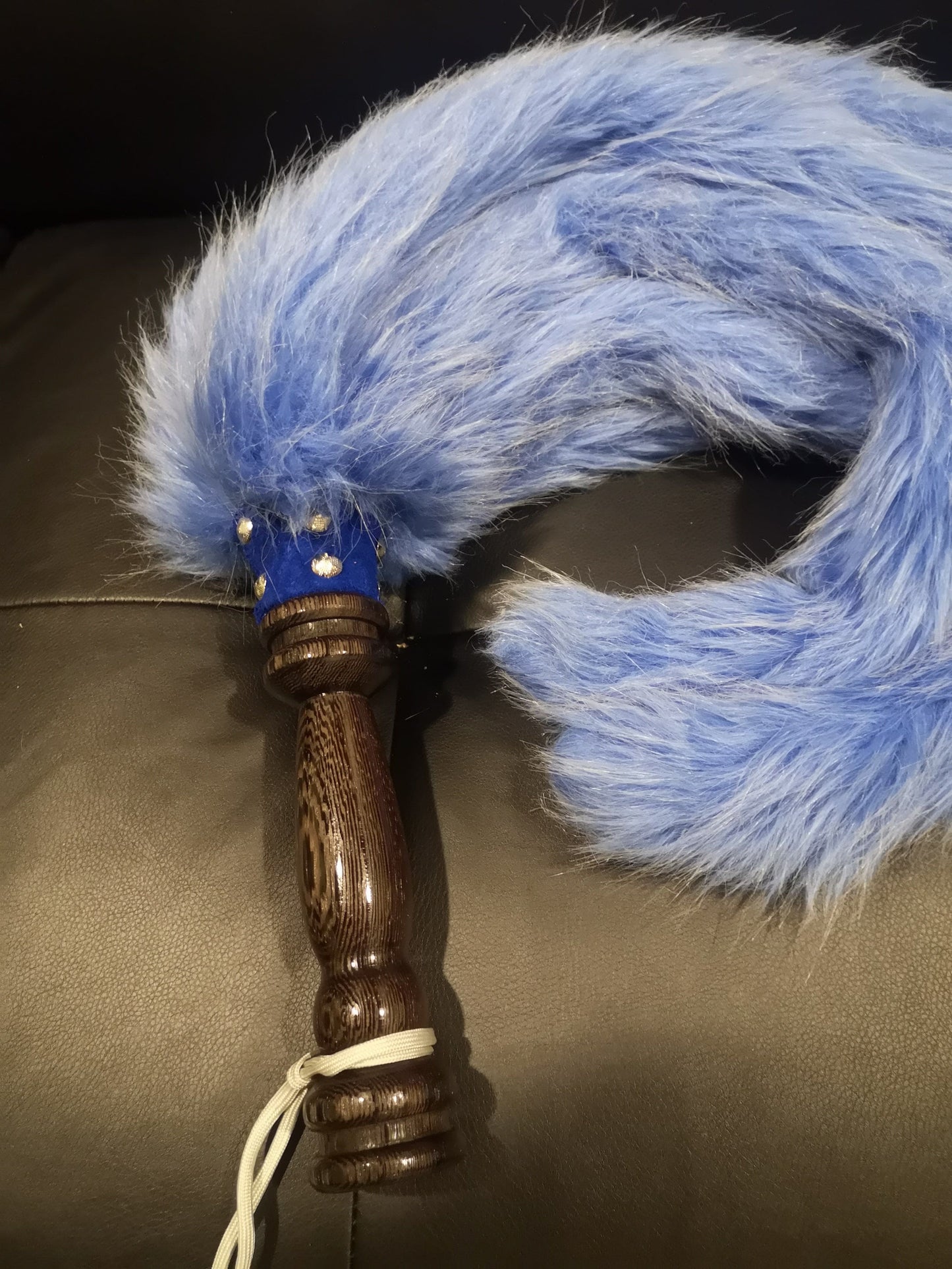 "Cookie Monster" weighted fluffy flogger