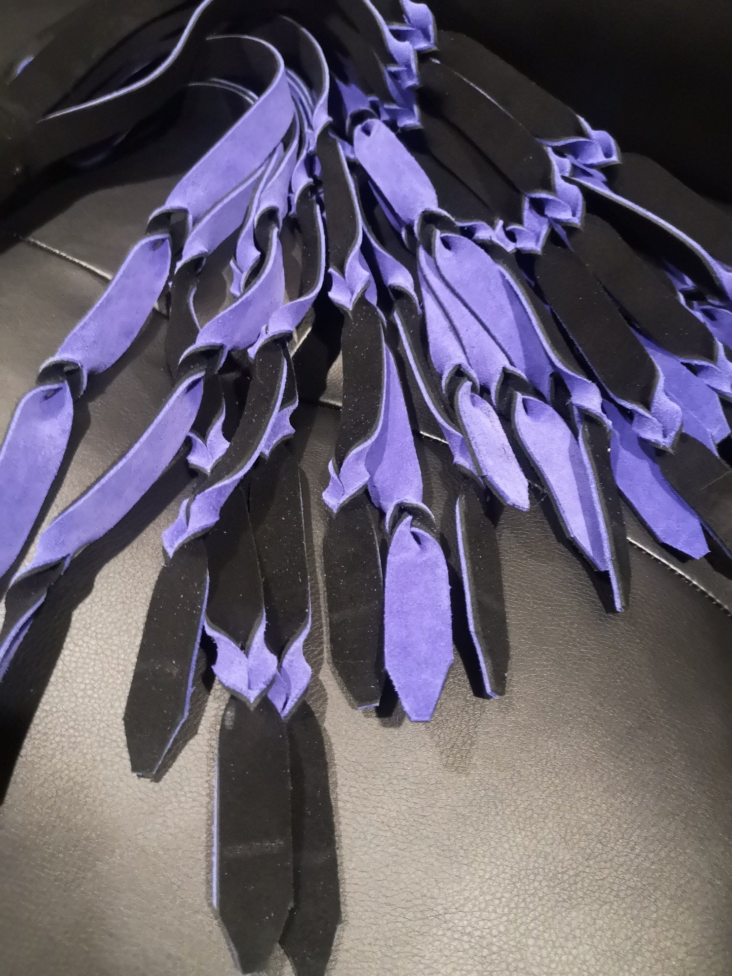 Double ply suede leather flogger