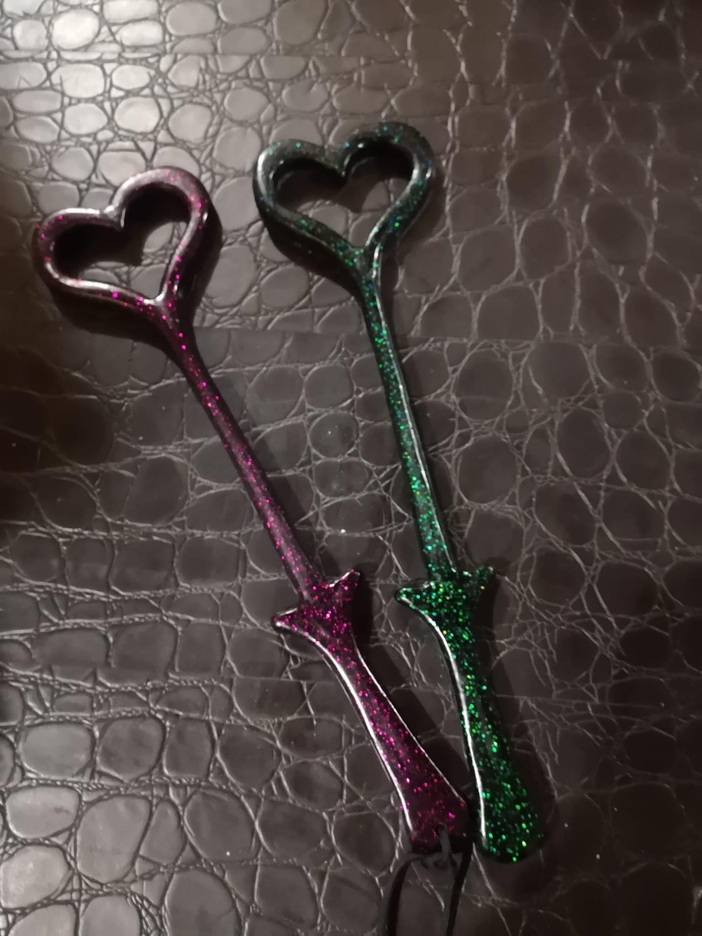 “Sparkle and shine” heart paddes