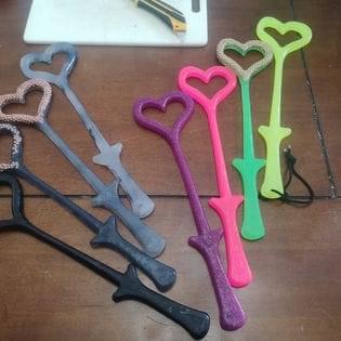 Heart Polyurethane (flexible) marking Paddle