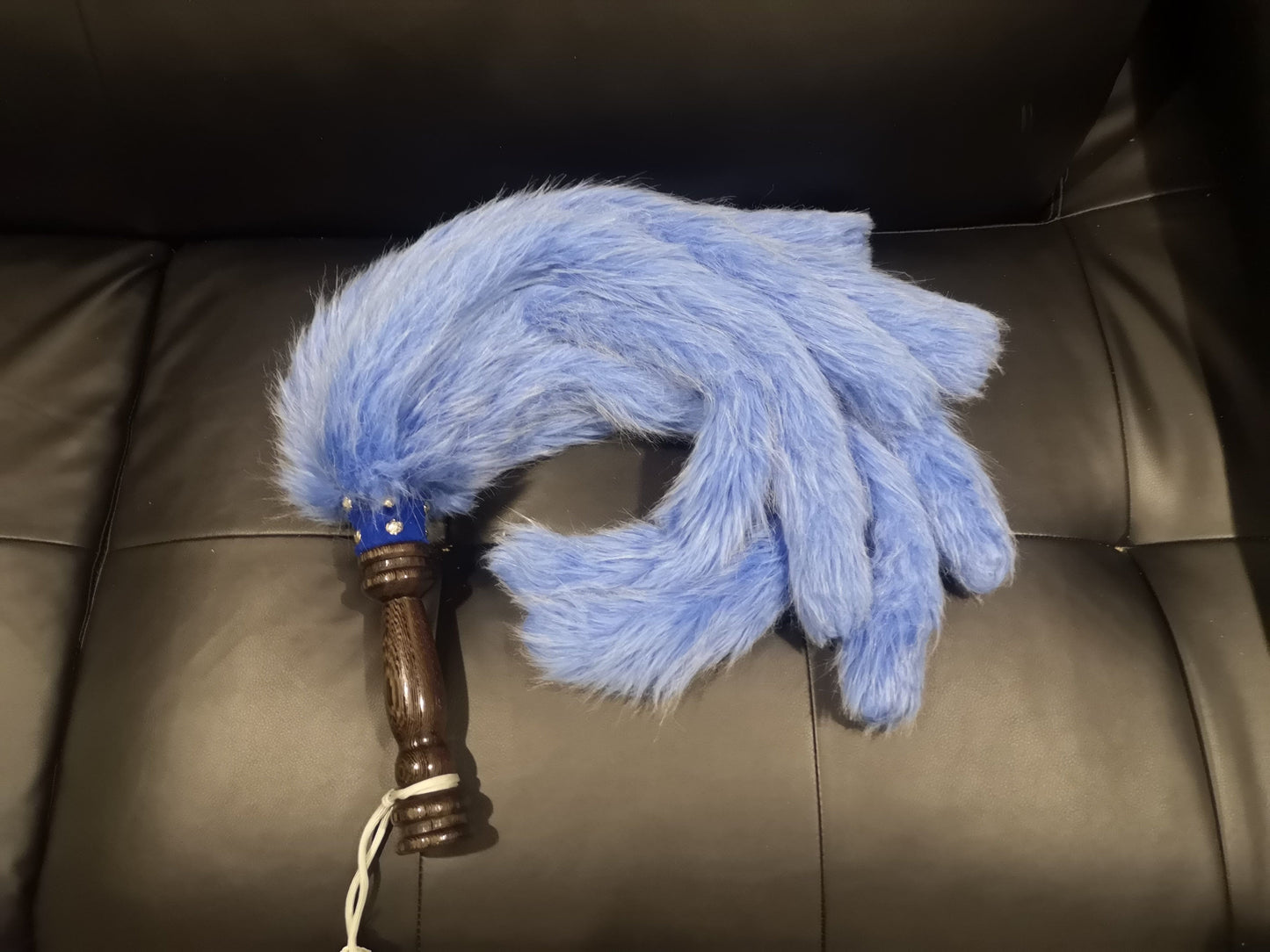 "Cookie Monster" weighted fluffy flogger
